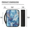 thumbnail image 5 of ZUXONGSY Butterfly Blue Marble Print Bible Cover for Women Bible Case Bible Carrying Case with Handle Sturdy Bible Protective with Zipper Waterproof Church Bag Bible Accessories, 5 of 6