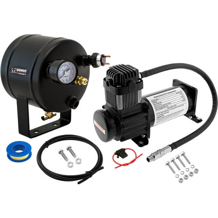 Vixen Horns 0.5 Gallon (2 Liter) Train/Air Horn Tank with 150 PSI Compressor Onboard System/Kit 12V VXO8105B