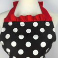 thumbnail image 4 of Cute Apron Retro Black Polka Dot Retro Ruffle Side Vintage Cooking Aprons, 4 of 4