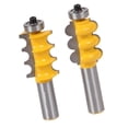 thumbnail image 1 of Maoww 1/2" Shank Triple Bead Triple Flute 2 Molding Router Bits Woodworking Cutter, 1 of 9