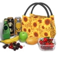 thumbnail image 3 of Balery Vintage Leopard Print Sunflower Bolsa de Aislamiento Portátil – Bolsa de Almuerzo con Forro de Aluminio Mejorado, Funda Impermeable y Fácil de Limpiar para Picnic y Caja de Almuerzo, 3 of 6