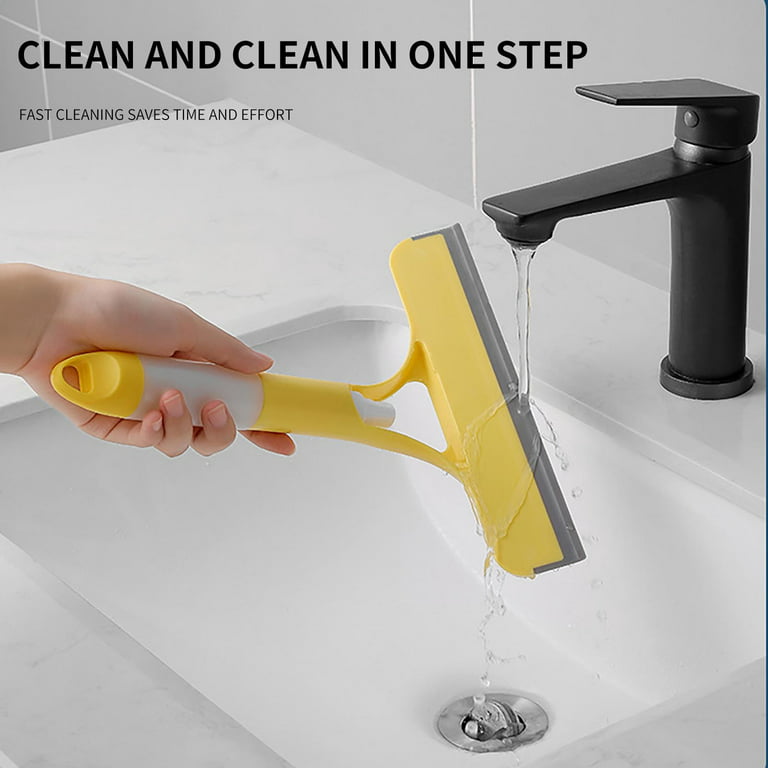 2 In 1 Kitchen Sink Squeegee Cleaner Countertop Brush Wiper Vegetable  Cleaning Brush Wiper Home Kitchen Tool Accessories - AliExpress