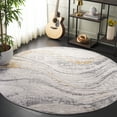 thumbnail image 2 of SAFAVIEH Palma Lucas Abstract Area Rug, Beige/Light Grey, 5'1" x 5'1" Round, 2 of 8
