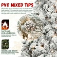 thumbnail image 5 of Christmas Trees 5FT Flocked Christmas Tree with 300 UL Lights and 27 Natural Pine Cones – Snowy PVC Tips, 600 Tips, Hinged Structure, Stable Metal Stand, Easy Setup,Artificial Christmas Trees, 5 of 17