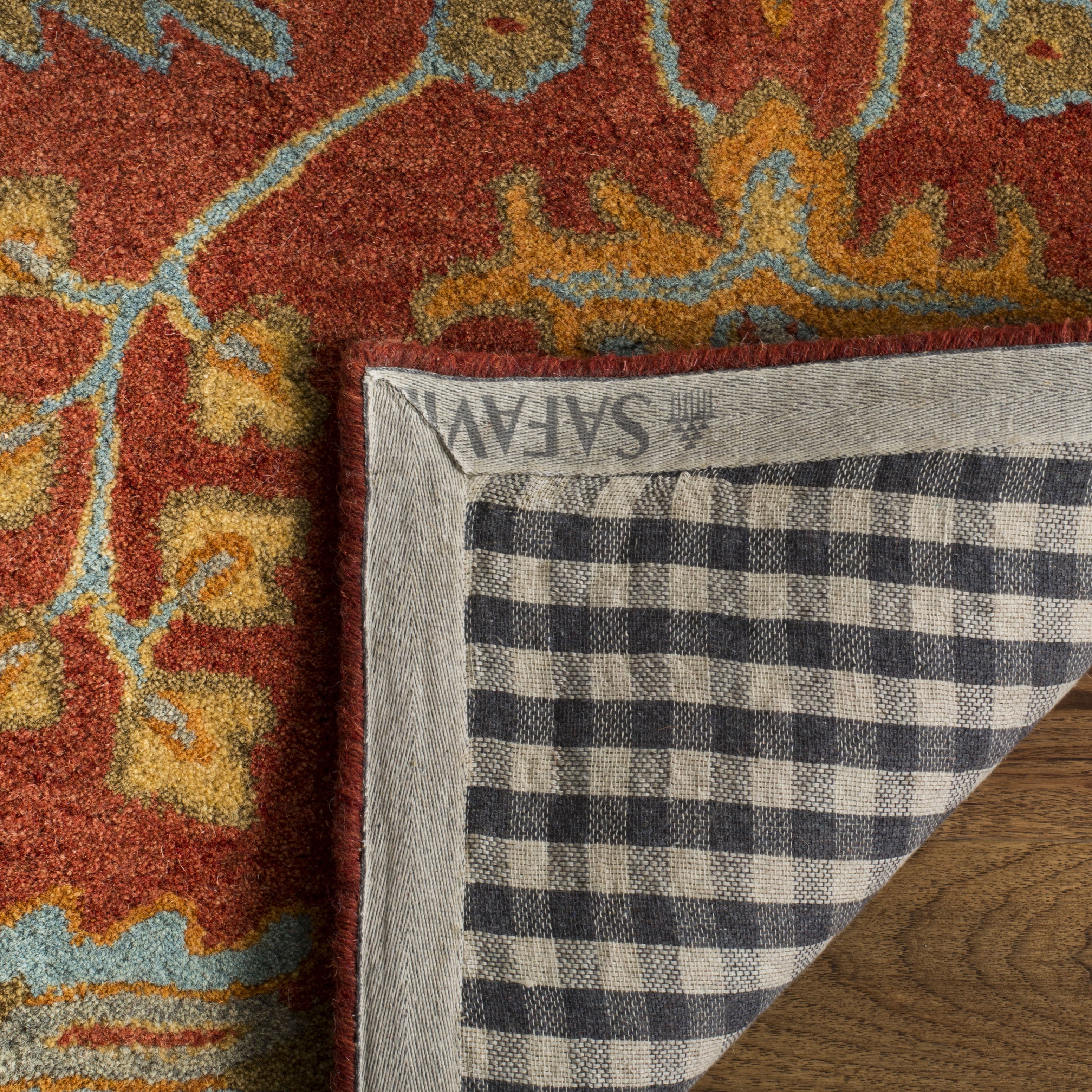 SAFAVIEH Heritage Jerald Floral Wool Area Rug, Red/Multi, 3' x 5'