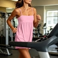 thumbnail image 6 of Womens Summer Rompers 2026 Casual Spaghetti Strap Short Jumpsuits with Pockets Pink L, 6 of 8