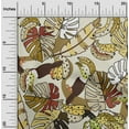 thumbnail image 2 of oneOone Rayon Light Brown Fabric Leaves Sewing Craft Projects Fabric Prints By Yard 56 Inch Wide, 2 of 5