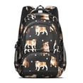 thumbnail image 2 of Bulldog Dog and Footprints Backpack for School,Cute School Bag,Schoolbag with Adjustable Shoulder Straps & Padded Back,16.9 Inch, 2 of 5