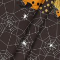 thumbnail image 5 of Halloween Tablecloth 60x60 Inch Round, Jack-O-Lantern Pumpkin Cobweb Scary Themed Black Washable Table Cover for Party Picnic Dinner Decor, 5 of 6
