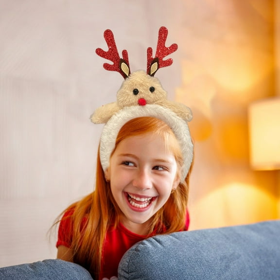 Mouliraty Christmas Hair Bands For Kids Hair Accessories Hair Clips Holiday Gifts Antler Hair Clips Party Dress Up Headbands For Holiday Party Celebrations