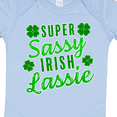 thumbnail image 4 of Inktastic Super Sassy Irish Lassy with Green 4 Leaf Clovers Boys or Girls Baby Bodysuit, 4 of 5