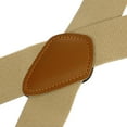 thumbnail image 3 of Buyless Fashion Trucker 2 Pack Suspenders for Men - 48" Elastic Adjustable Straps 1 1/4" - X Back Utility Braces - 5150-2-Tan, 3 of 7