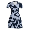 thumbnail image 4 of DHFJKG Two Piece Skirt Set For Women Sweatsuits Tennis Outfits Quarter Zip Collar Short Sleeve Top Mini Skirts Casual Jogger Set Holiday Outfit, 4 of 4