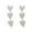 Silver, variant on Visland 1 Pair Drop Earrings Sparkling Straight Hanging Pendants Decorative Hypoallergenic Love Heart Dangle Earrings Jewelry Accessory
