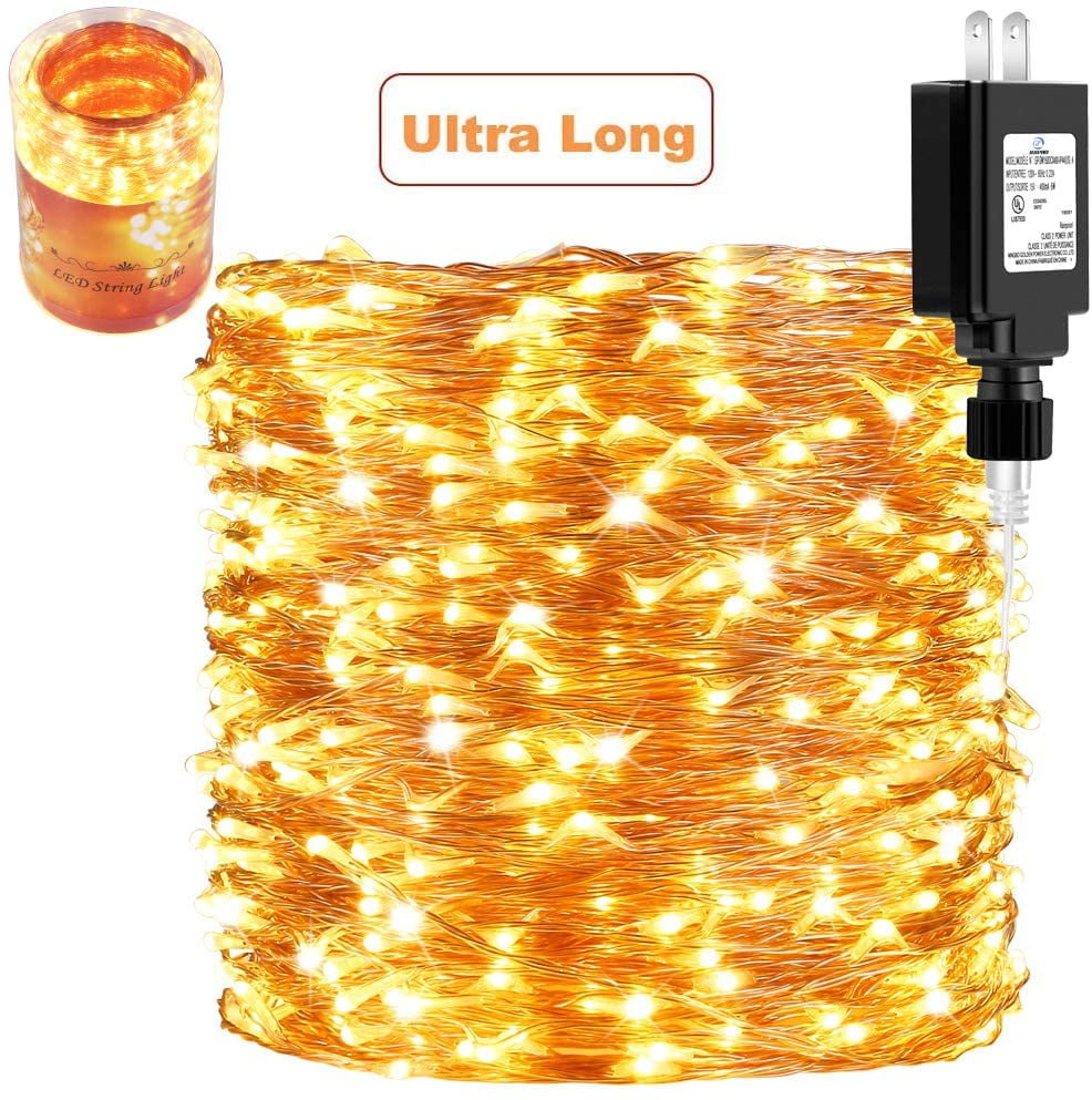 Waterproof 40-400LEDS Christmas Battery Copper Wire String Lights Party Decor 