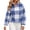 Light Blue, variant on Women's Plaid Fleece Pullover Half Zip Sweatshirt Fuzzy Winter Top with Pockets