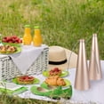 thumbnail image 5 of PIAOPIAONIU 3 PCS Abanico para Moscas para Mesa Picnic Abanico para Moscas Dorado Comida al Aire Libre Abanicos de Frutas para Interior Exterior Mesa de Comida Abanico para Moscas para Restaurante Fie, 5 of 5