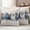 Brown, variant on Fall Blue Pumpkins Outdoor Waterproof Pillow Covers, Thanksgiving Autumn Leaf on Linen Decorative Square Throw Pillowcase Sofa Cushion Sham for Patio/Couch/Chair, 26"x26" 2 Pack