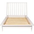 thumbnail image 1 of Twin Mid Century Solid Wood Spindle Bed in White, 1 of 13