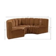 thumbnail image 3 of Meridian Furniture Arc Saddle Velvet Modular Sectional, 3 of 11