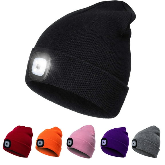 Leaveforme Unisex Beanie Hat with The Light Gifts for Men Dad Father USB Rechargeable Caps