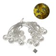 thumbnail image 4 of KAKOWELY string lights ball lamp LED Globe String Lights LED Ball Fairy Starry Light for Wedding Holiday Party Christmas Decor with 20 Bulbs - USB Pattern(Warm White), 4 of 5