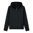 thumbnail image 5 of Women's Quarter Zip Pullover Sweatshirt, Long Sleeve V Neck Hooded Sweatshirt, Solid Color Casual Shirt, Fall Winter Loose Fit Tops for Women, Casual Long Sleeve Shirts for Women Black L, 5 of 6