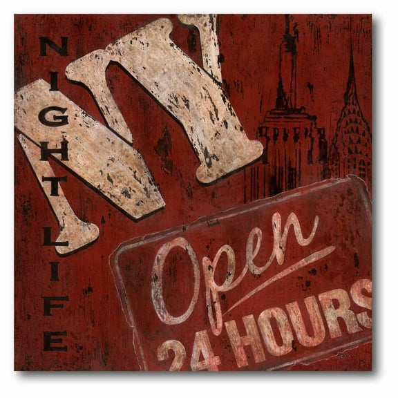 NYC 24 Hours Gallery-Wrapped Canvas Wall Art, 16x16
