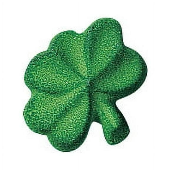 Small Edible Shamrock Molded Sugar Cake/Cupcake Decorations - 12 ct