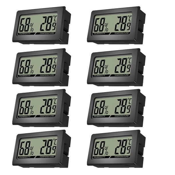 Termómetro Higrómetro Mini LCD Digital para Interiores, Termohigrómetro para Oficina, Habitación de , Sala de Estar, Refrigerador