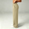 thumbnail image 5 of BUIGTTKLOP Womens Sweatpants Fleece Lined Wide Leg Baggy Lounge Sweat Pants High Waisted Comfy Casual Warm Fall Winter Workout Gym Trousers, 5 of 7