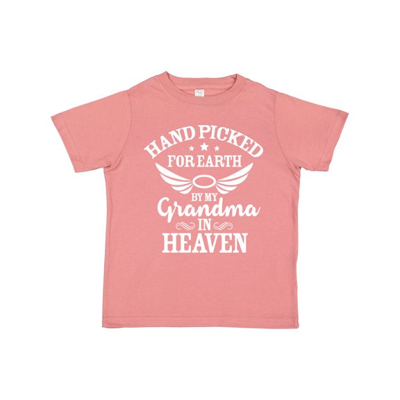 Inktastic Handpicked for Earth by My Grandma in Heaven Angel Wings Boys or Girls Toddler T-Shirt