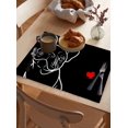 thumbnail image 3 of French Bulldog Placemats Set of 4 Red Love Heart Cute Dog Heat Insulation Washable Place Mats, Rustic Non-Slip Table Mats for Dining Table Party Kitchen Decor,13x19 Inch, 3 of 4