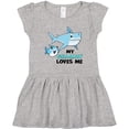 thumbnail image 3 of Inktastic My Grammy Loves Me with Cute Sharks Girls Toddler Dress, 3 of 5