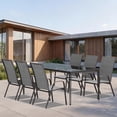 thumbnail image 3 of FUNDAZE Outdoor Dining Chairs Set of 2, Patio Dining Chair Stackable Armrest Patio Chairs Space Saving for Garden Backyard Deck, Gray, 3 of 7