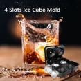 thumbnail image 1 of Molde para hielo ANGGREK 4 ranuras Silicona Negro, 1 of 8