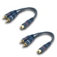 thumbnail image 1 of Cable adaptador RCA Y, cable RCA a Jack de 15 cm, 1 hembra a 2 RCA macho para subwoofer, Phono, AV, audio, subwoofer para coche (cable RCA Y, 2 unidades), 1 of 5