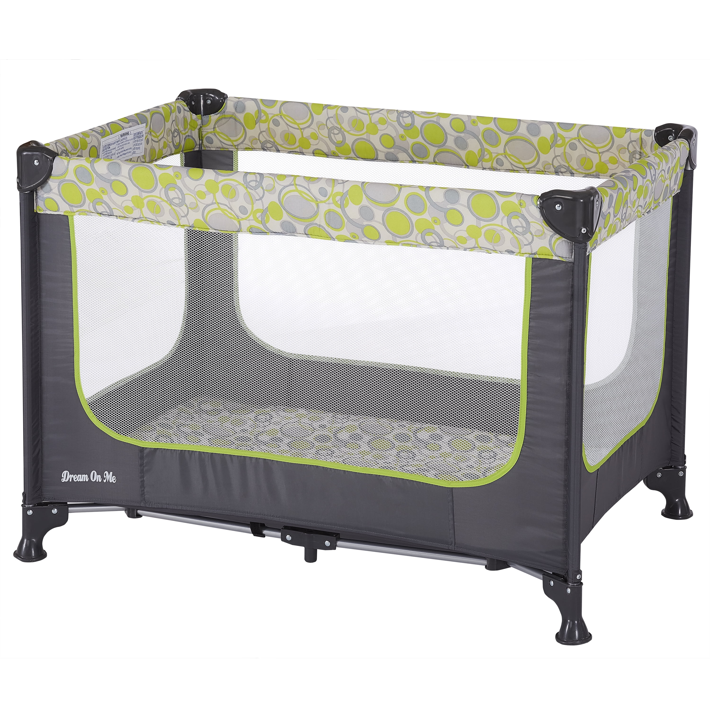 Dream On Me Zodiak Portable Play Yard, Grey/Green