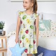thumbnail image 4 of Balery Insects Camisón de princesa para niñas, pijama de algodón con mangas abullonadas, suave y bonito.-Small, 4 of 6
