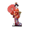 thumbnail image 2 of Estatua de escritorio de muñeca geisha, kimono japonés de 12 pulgadas, figura artesanal tradicional, Estilo E, 2 of 9