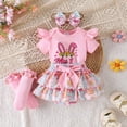 thumbnail image 6 of oqasdz Baby Girls Summer Outfits Adorable Bunny Print Romper Dress with Socks and Headband for Outfit Sets Comfort Fit, 6 of 7