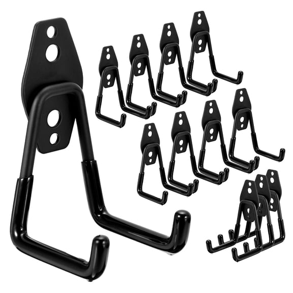 12PACK Garage Hooks, 70mm/2.76" Small Wall Storage Hooks Utility Iron Garage Storage Hooks for Organizing Tools