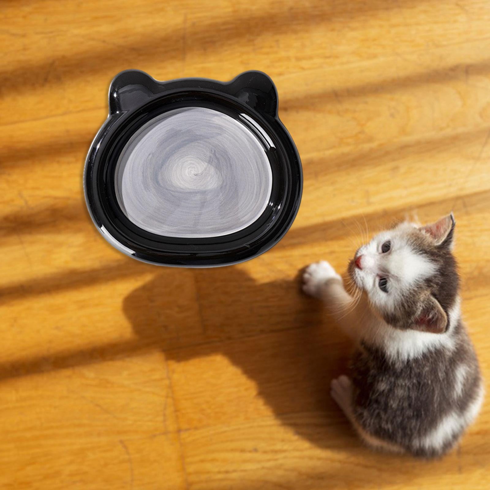 Fzaqwen Ceramic Cat Bowl Cat Bowl Non Slip Friendly Stable Portable Dog Feeding Dish for Bear Large