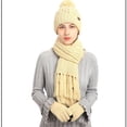 thumbnail image 5 of KABB Women's Winter Knit Warm Touchscreen Hat, Scarf & Glove Set, 5 of 6
