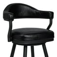 thumbnail image 3 of Armen Living Indoor Amador 26" Counter Height Barstool in a Black Powder Coated Finish and Vintage Black Faux Leather, 3 of 8