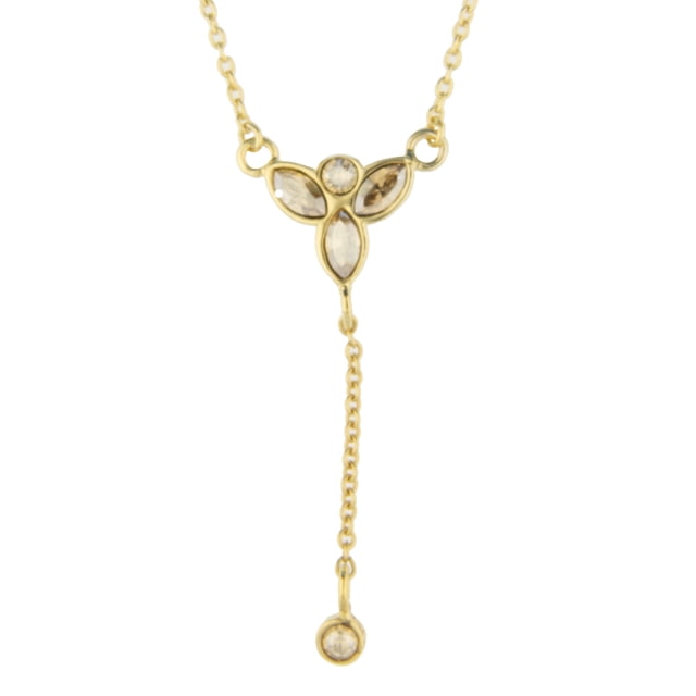 Collar para Mujer con Cristal Fino Swarovski en forma de Blossom– Bañado en Oro 14k- Collar Elegante y Brillante-Collares de Mujer de Moda- Joyería para Mujer de Moda- Regalo especial Ortiz Espinosa Temporada