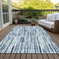 thumbnail image 6 of Addison Rugs Chantille Indoor/Outdoor Transitional Lines Blue Washable Rectangle Rug, 8' x 10', 6 of 6