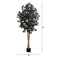 thumbnail image 2 of Nearly Natural 5ft. Artificial Halloween Black Ficus Tree with Natural Trunk, 2 of 6
