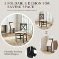 thumbnail image 7 of AFO Foldable Solid Wood Cross-Back Dining Chairs Set of 2, Beige, 7 of 7