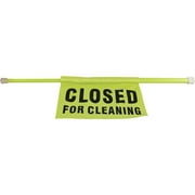 Impact Products Closed For Cleaning Safety Sign Pole, Fluorescent Yellow, Fluorescent Green, 1 Each (Quantity) by Impact Products